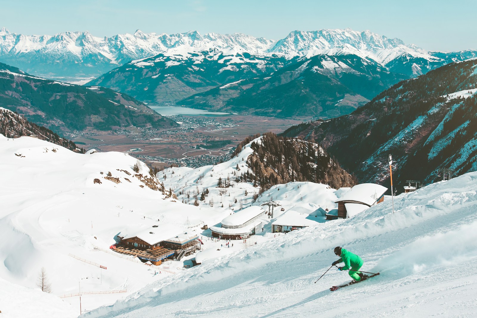 Skier on the slopes of Kaprun, Austria